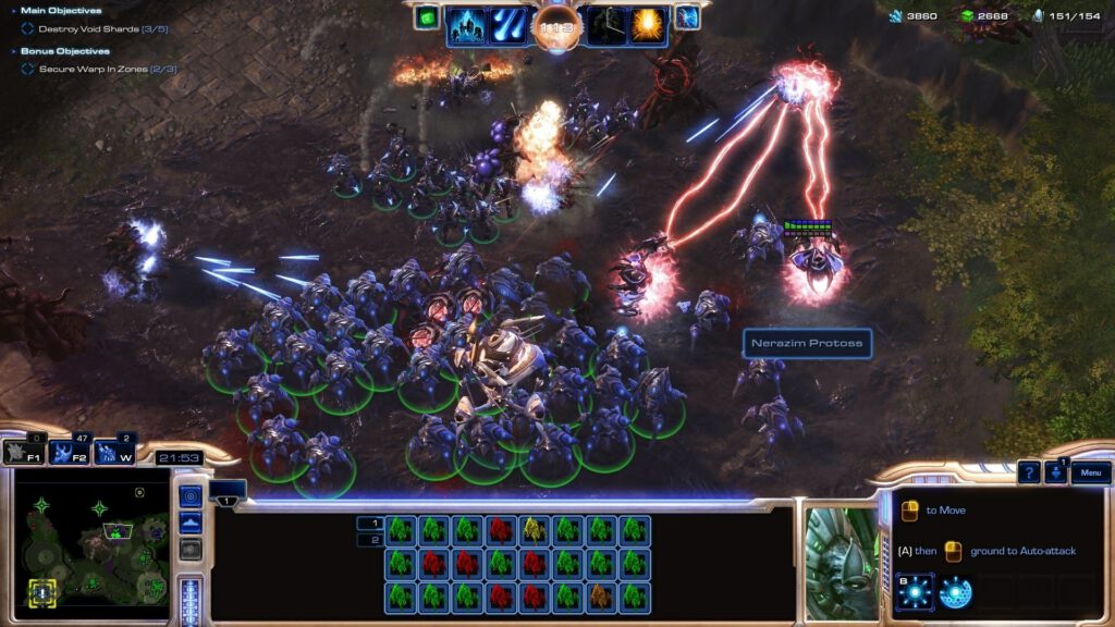 Dans un jeu comme Starcraft II, le nombre d’unités à contrôler et le nombre de décisions à prendre est très important.