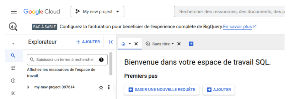 Big Query Espace SQL