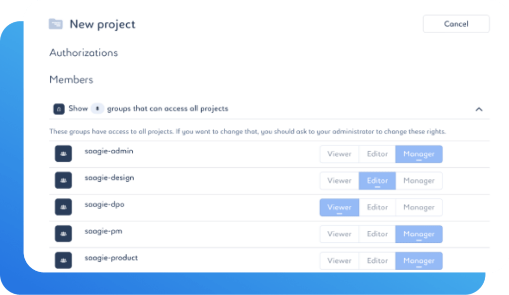 des projets sécurisés